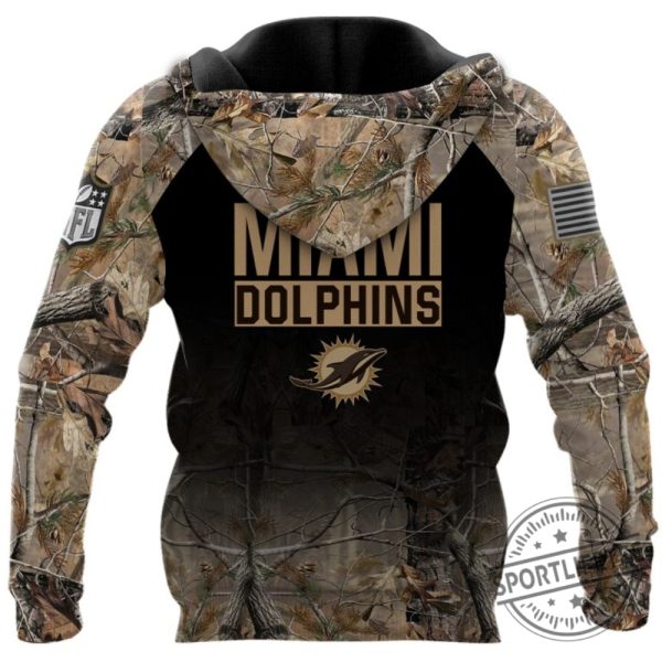 Miami Dolphins Nfl Hunting Camo Custom 3D Personalized Shirt sportlifetee 2