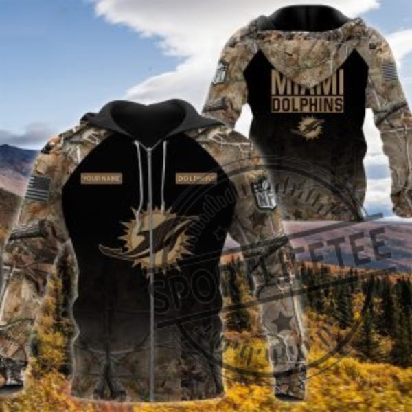 Miami Dolphins Nfl Hunting Camo Custom 3D Personalized Shirt sportlifetee 4