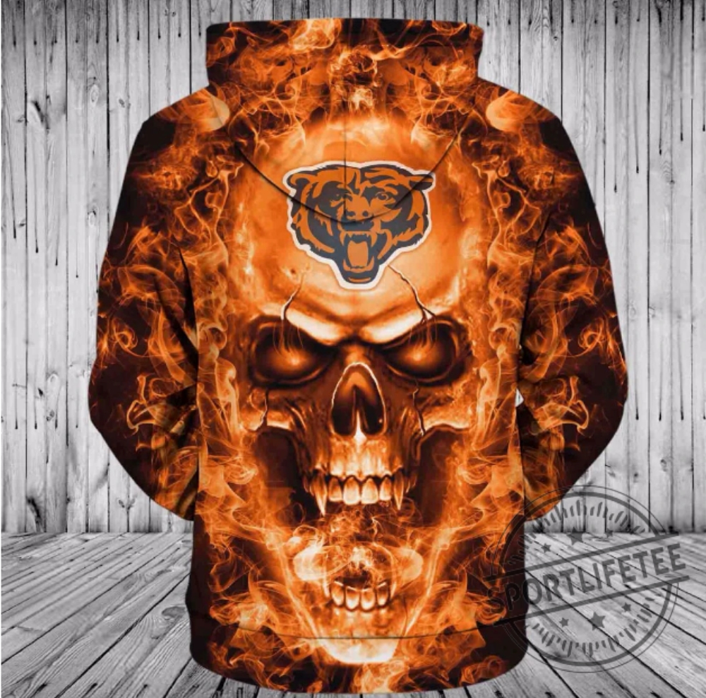 Skull Chicago Bears 3D Costume Apparel Outfit 4 Skull Chicago Bears 3D Costume Apparel Outfit