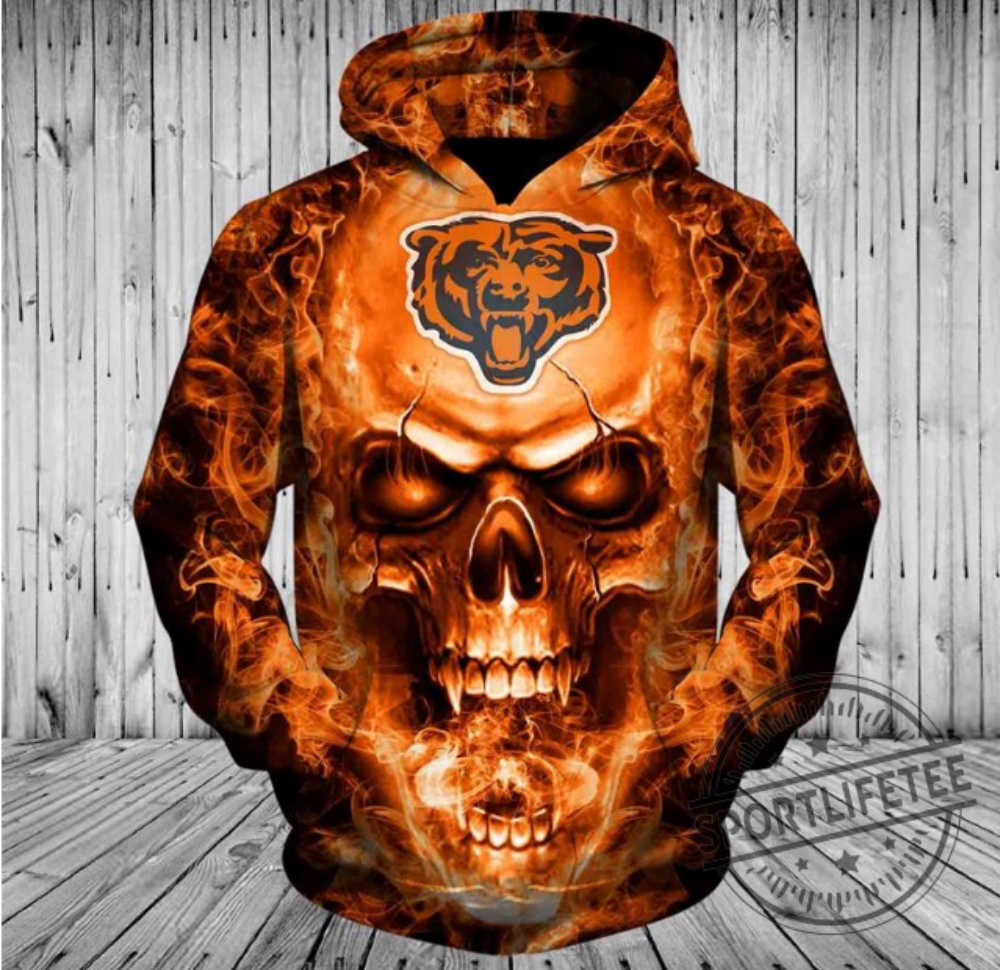 Skull Chicago Bears 3D Costume Apparel Outfit 5 Skull Chicago Bears 3D Costume Apparel Outfit