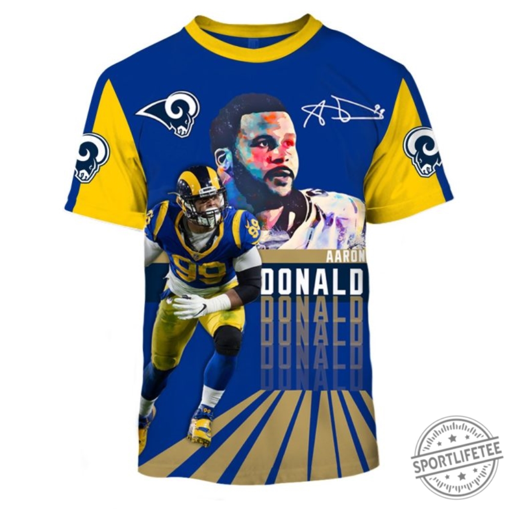 Aaron Donald Los Angeles Rams Nfl 3D Apparel Shirt 5 Aaron Donald Los Angeles Rams Nfl 3D Apparel Shirt