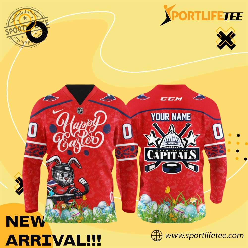 Washington Capitals Happy Easter Day 2025 Special Jersey 1 Washington Capitals Happy Easter Day 2025 Special Jersey