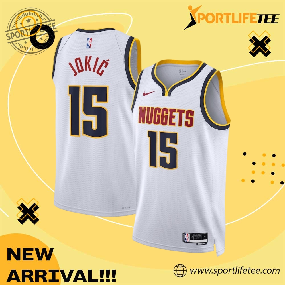 Denver Nuggets Nikola Jokic Nike White 202425 Nba Swingman Association Jersey 1 Denver Nuggets Nikola Jokic Nike White 2024/25 NBA Swingman Association Jersey
