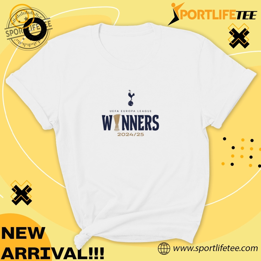 Tottenham Hotspur Fc Europa League 2025 Winners White Tshirt 5 Tottenham Hotspur FC Europa League 2025 Winners White T-Shirt