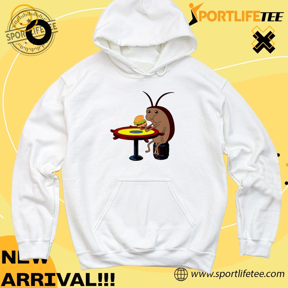 Cockroach Eating Krabby Patty Shirt sportlifetee 1