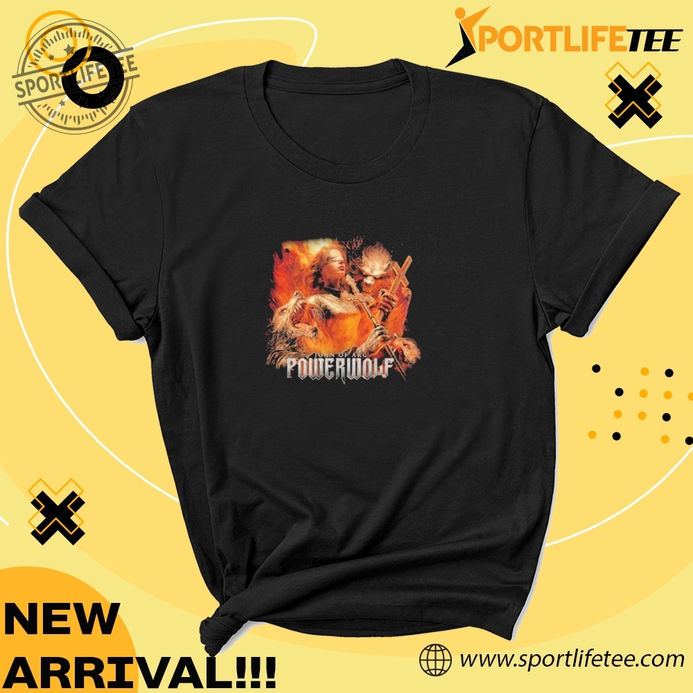 Official Powerwolf Joan Of Arc Official Artwork Shirt 4 Official Powerwolf Joan Of Arc Official Artwork Shirt
