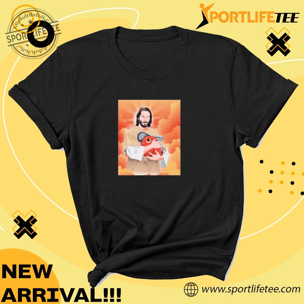Official Keanu And Pochita Saint Wick Shirt 3 Official Keanu And Pochita Saint Wick Shirt