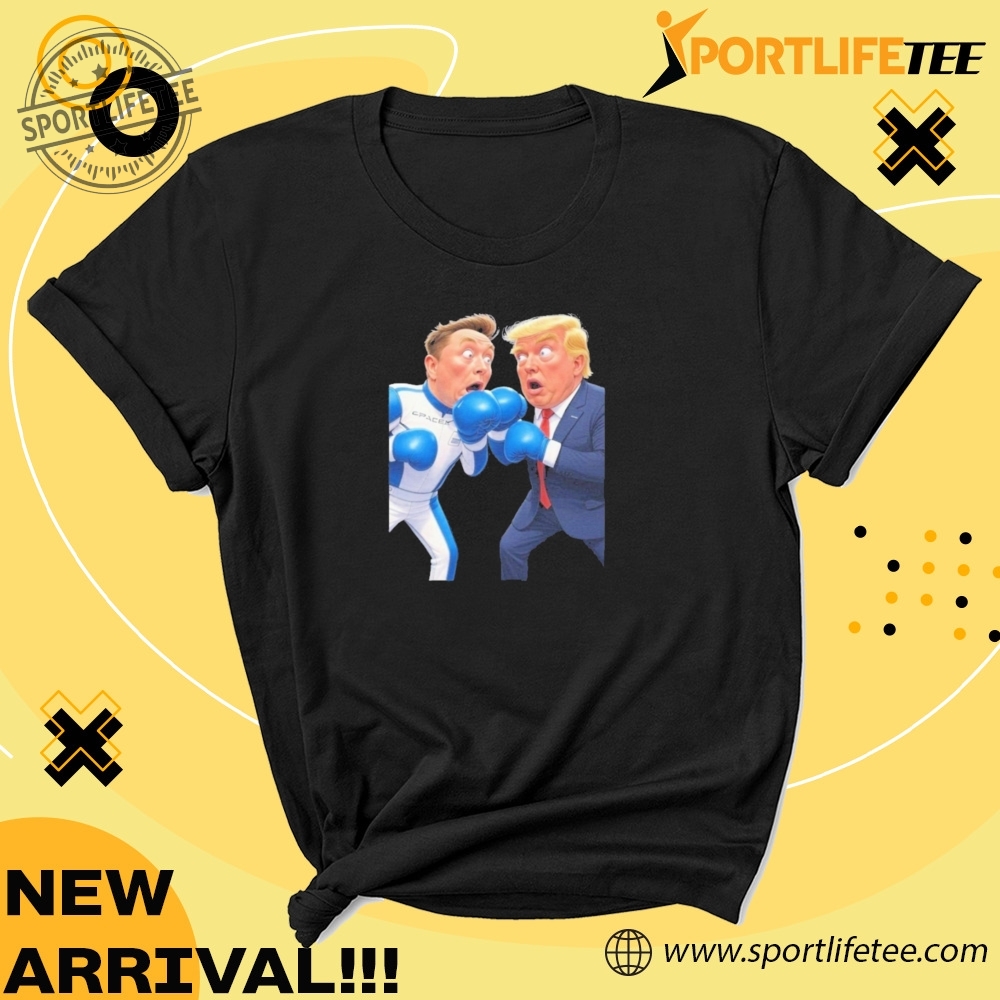 Official Trump Vs Elon Funny Cartoon Boxing Shirt 5 Official Trump Vs Elon Funny Cartoon Boxing Shirt