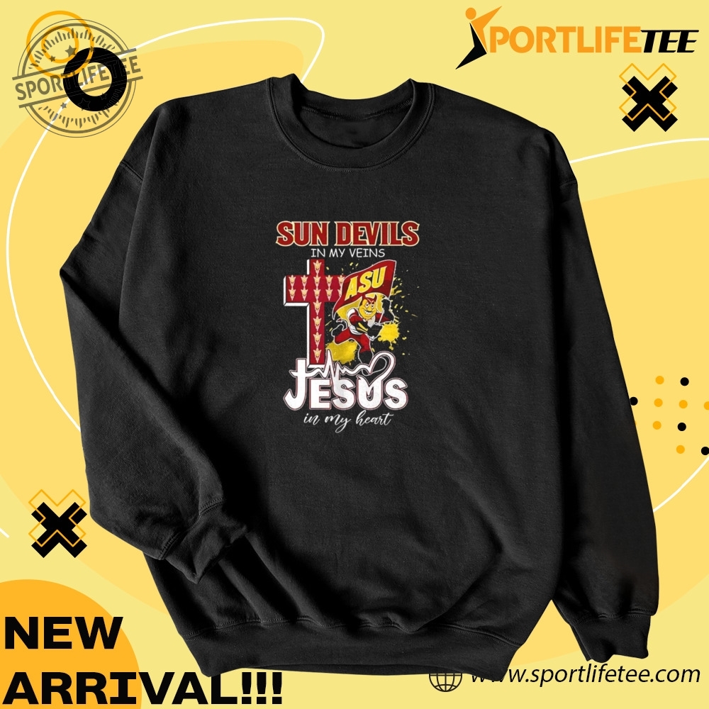 Arizona State Sun Devils In My Veins Jesus In My Heart Shirt 4 Arizona State Sun Devils in my veins Jesus in my heart Shirt