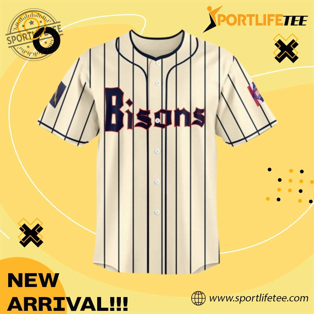 Buffalo Bisons Vintage Movie Night Baseball Jersey 3 Buffalo Bisons Vintage Movie Night Baseball Jersey