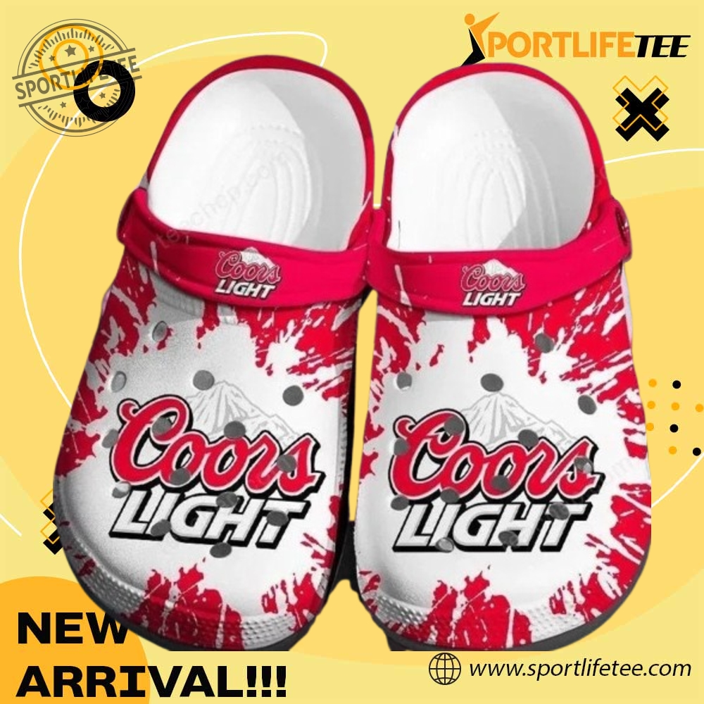 Coors Light Beer Paint Crocs Clogs Shoes sportlifetee 1