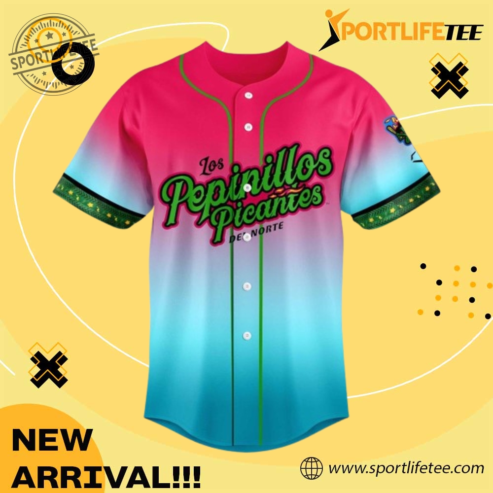 Great Lakes Loons Los Pepinillos Picantes Del Norte Special Baseball Jersey 3 Great Lakes Loons Los Pepinillos Picantes del Norte Special Baseball Jersey