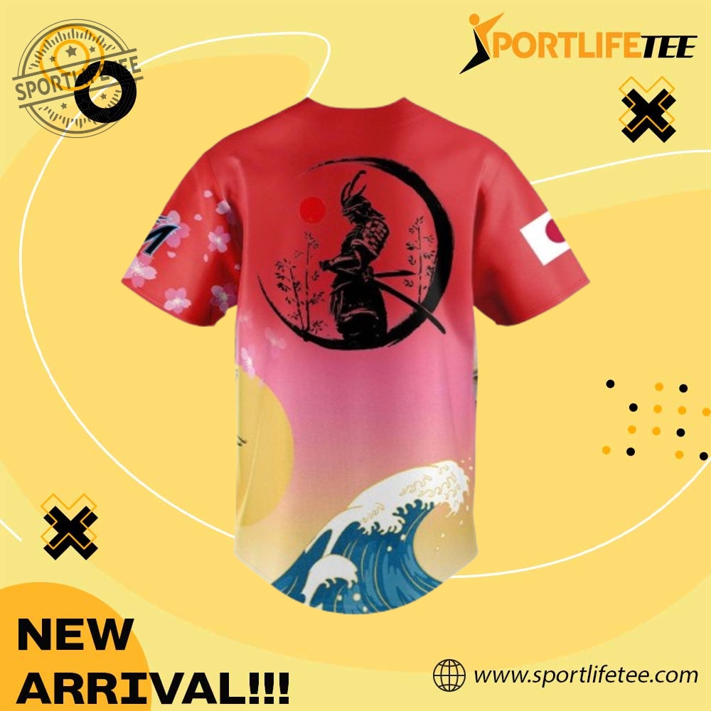 Miami Marlins Japanese Heritage Night 2025 Baseball Jersey 3 Miami Marlins Japanese Heritage Night 2025 Baseball Jersey