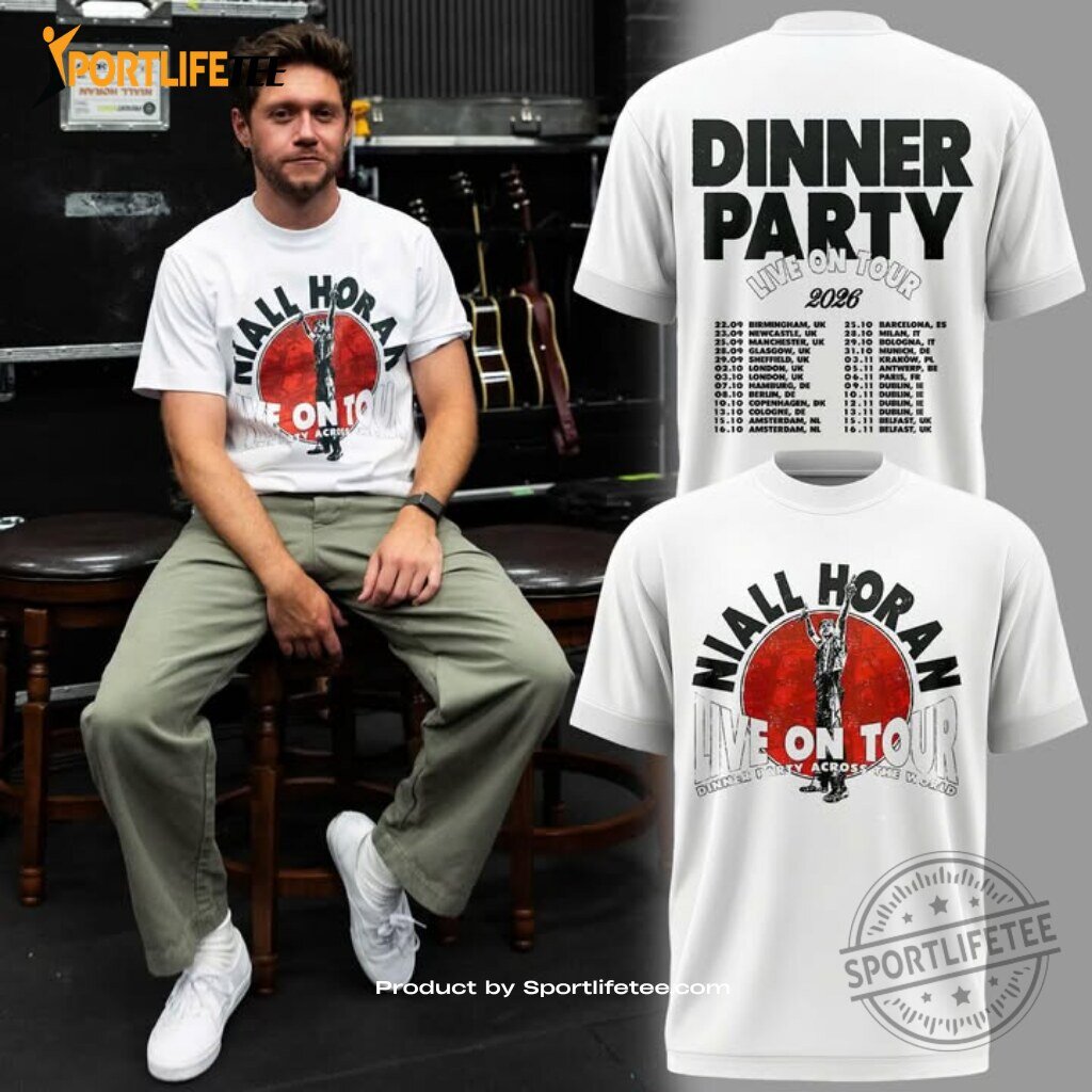 Niall Horan Dinner Party Across The World Tour 2026 Shirt Edition
